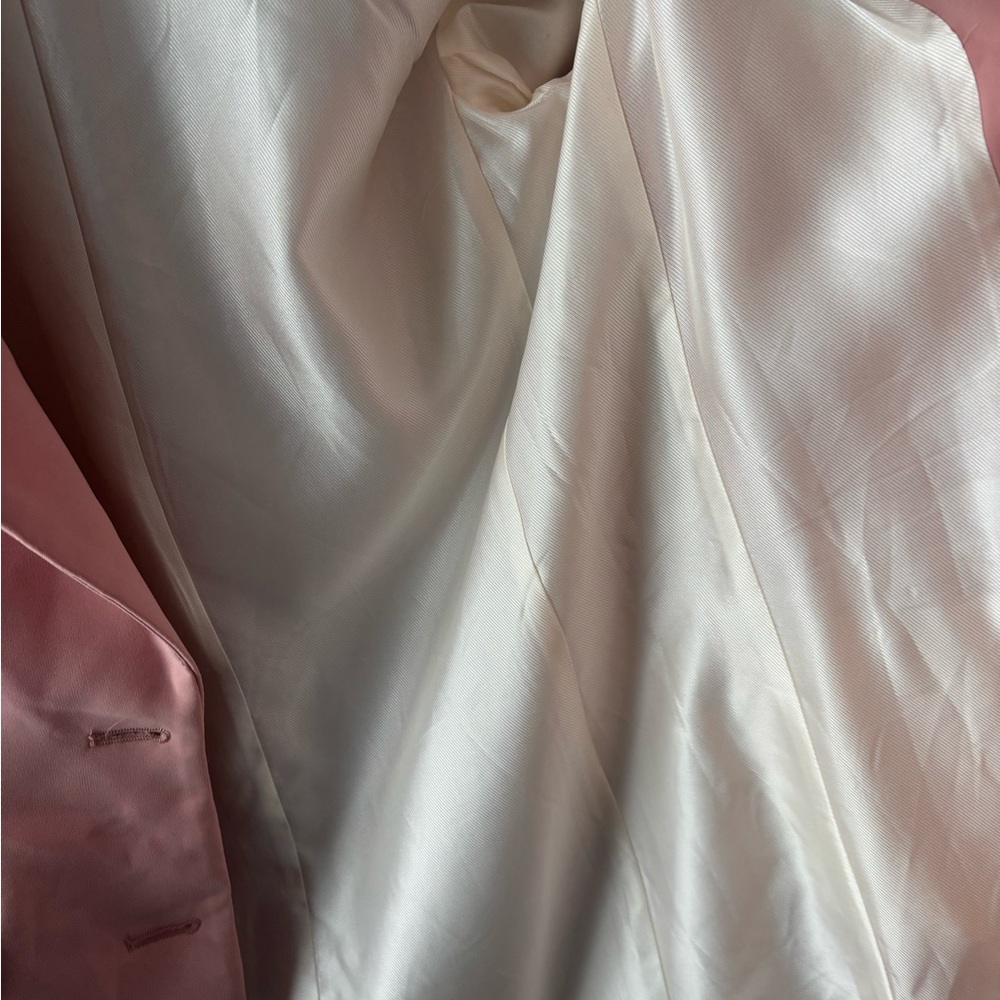 Zara Solid Pink Button Blazer - image 8